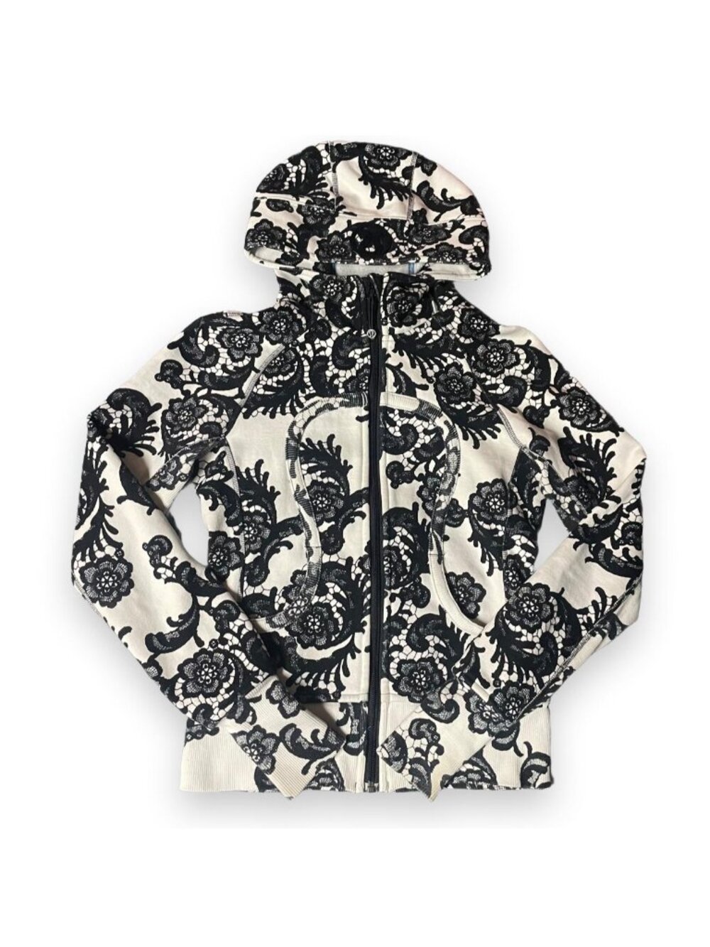 RARE Lululemon lace print lacoflage scuba hoodie size 2